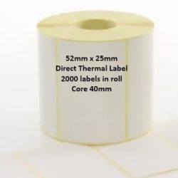 DTR 52mm x 25mm 2000 labels