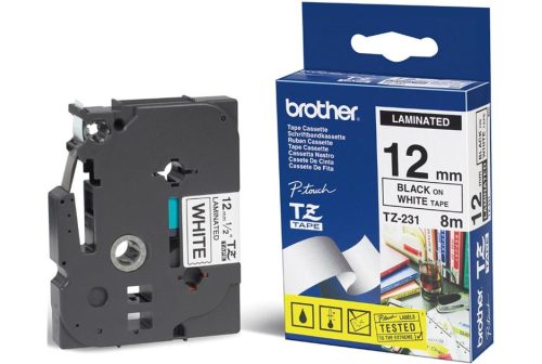 Brother P-touch TZe-231 Label Tape – 12mm Black on White - Image 2