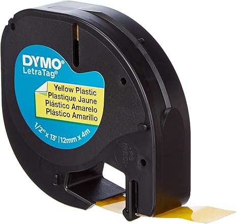 DYMO LetraTag 91332 Yellow Plastic Label Tape