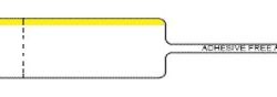 Jewelery Label 92mm x 13mm with Yellow Line: Sharp Print